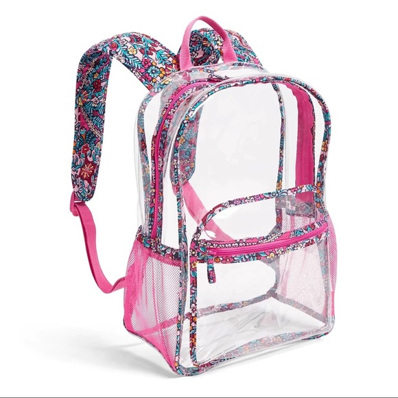 Vera Bradley Clear Clearly Colorful Large Backpack Kaleidoscope - Picture 6 of 13